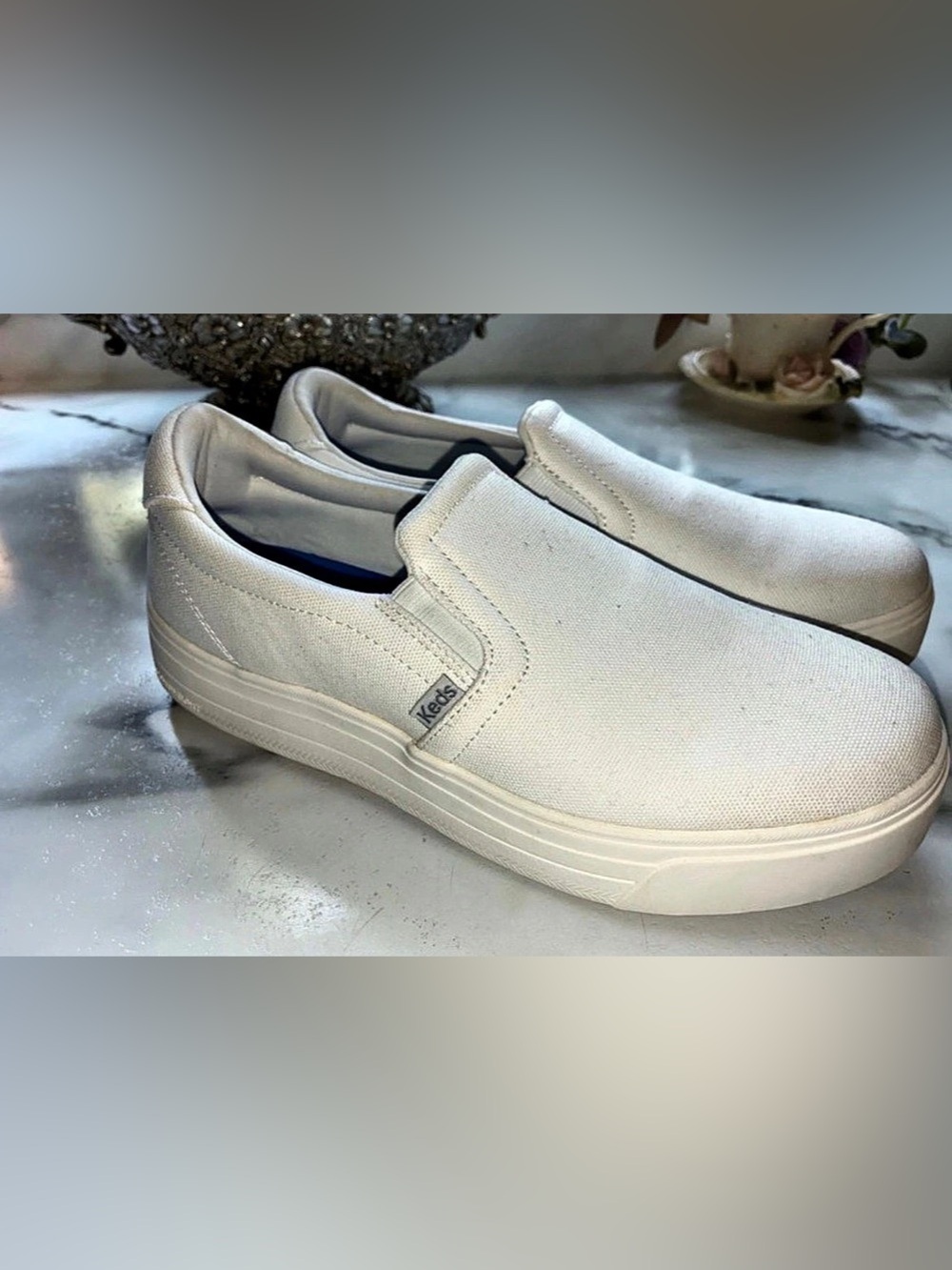 Keds Bissarch White Slip-On Sneakers